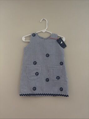Cisco Brewers Seersucker Pinafore Dress NWT